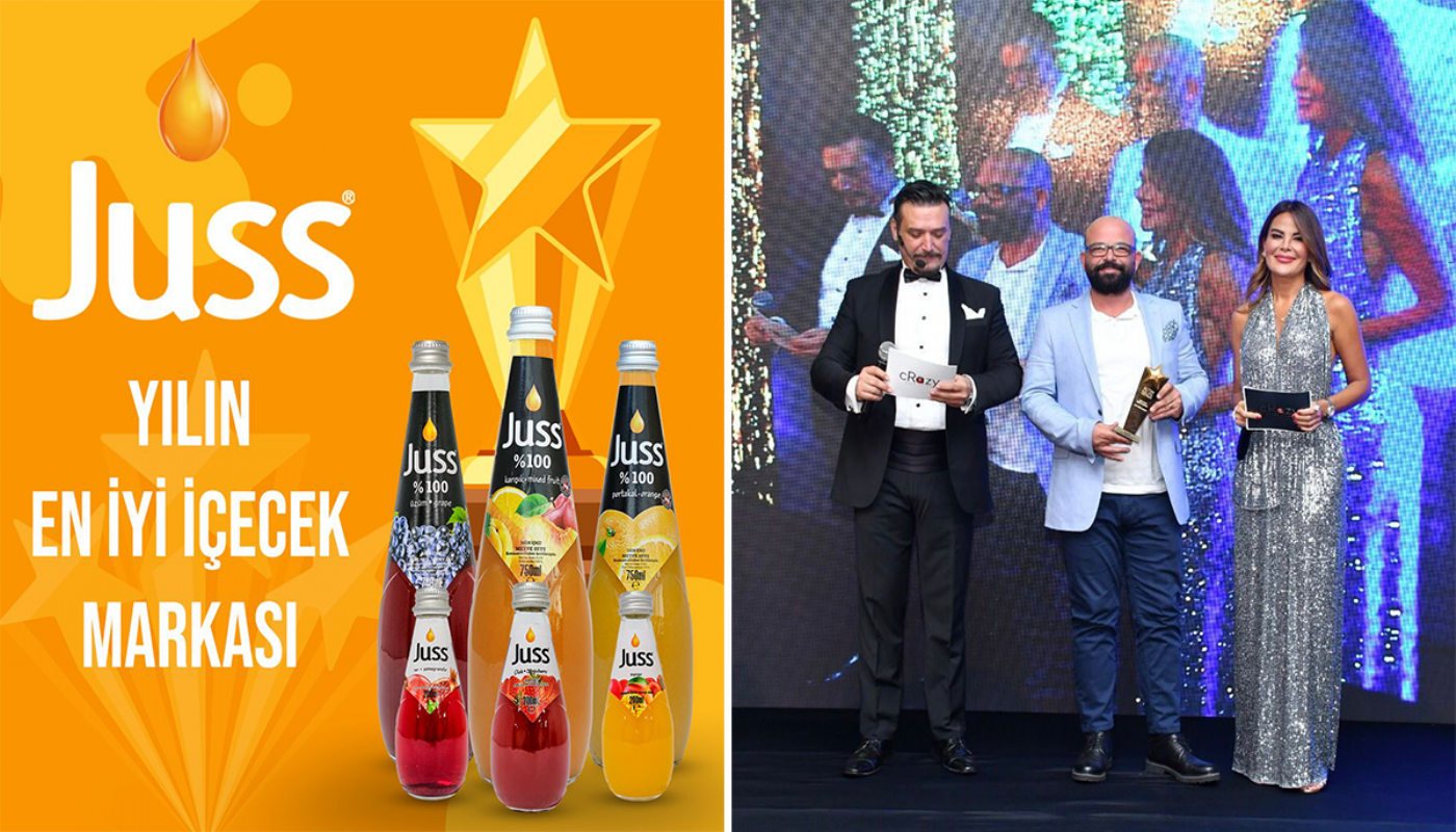 Juss Meyve Suları  Yılın en iyi içecek markası ödülü Juss Meyve Suyu